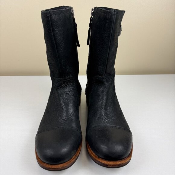 Like New UGG Kern Black Leather Biker Moto Boots S/N 1003838 main image 10
